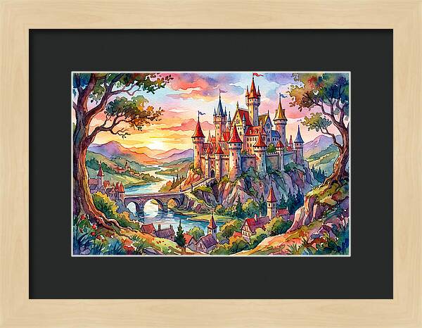 Majestic Castle At Sunset