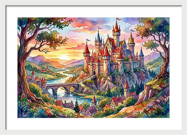 Majestic Castle At Sunset