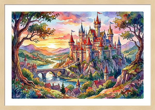 Majestic Castle At Sunset