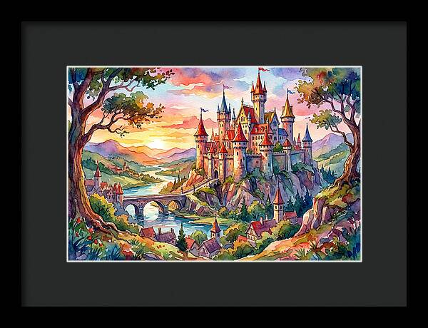 Majestic Castle At Sunset