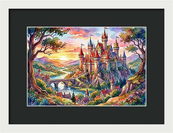 Majestic Castle At Sunset