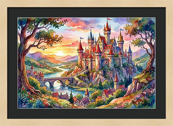 Majestic Castle At Sunset