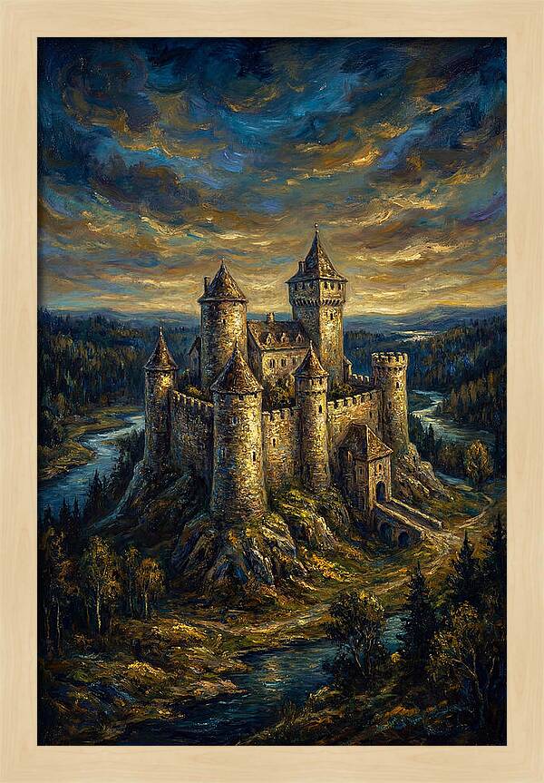 Majestic Castle Overlooking The Valley