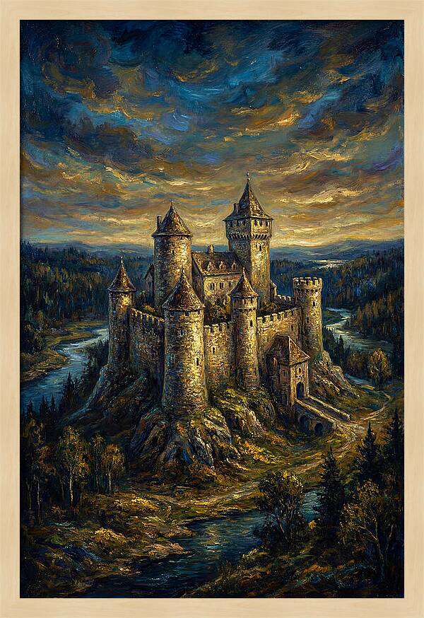 Majestic Castle Overlooking The Valley