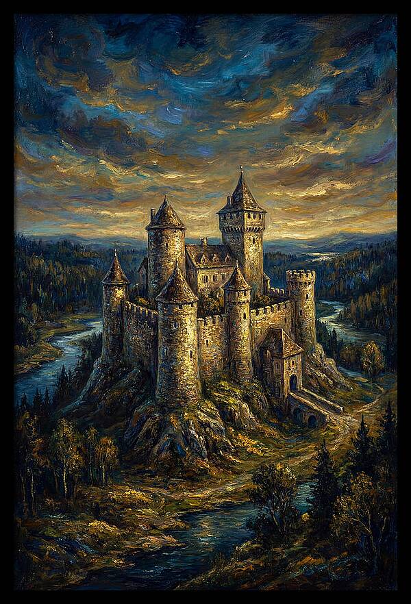 Majestic Castle Overlooking The Valley
