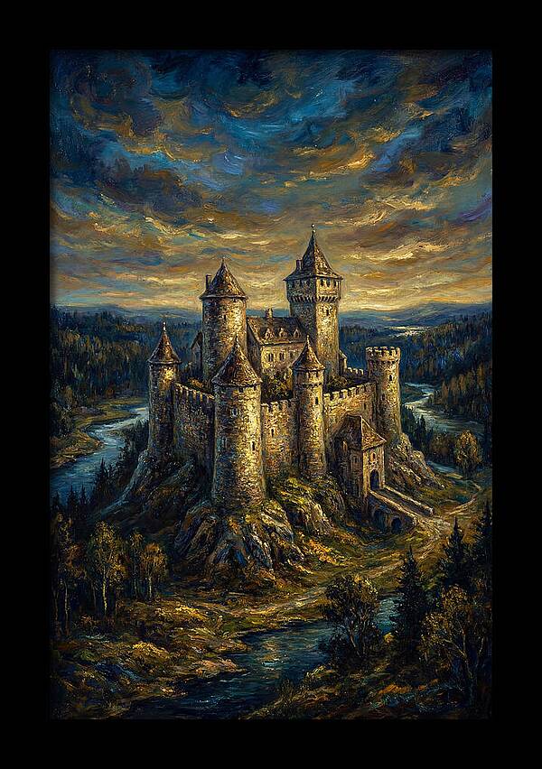 Majestic Castle Overlooking The Valley