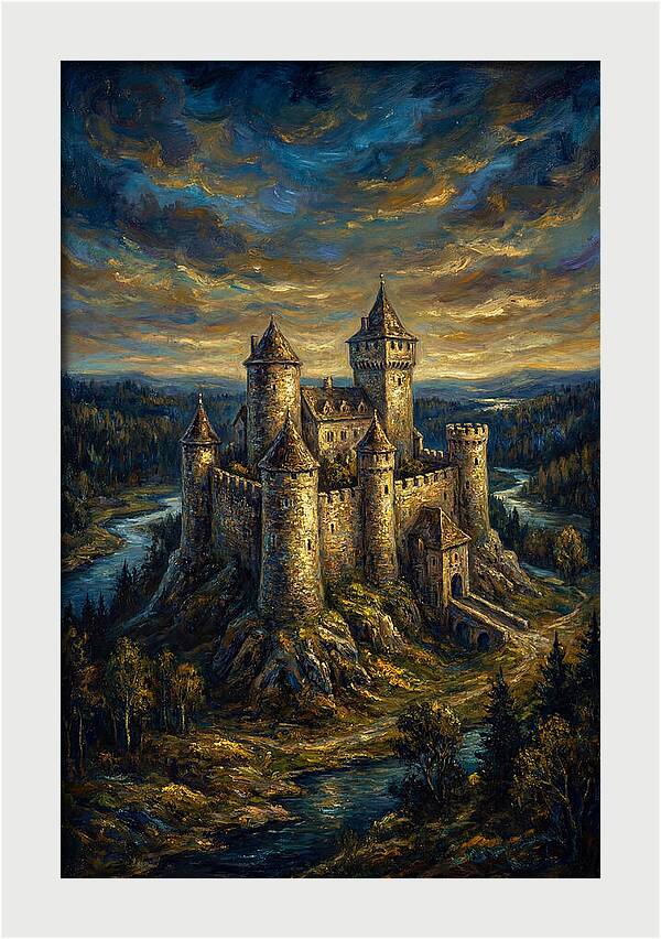 Majestic Castle Overlooking The Valley