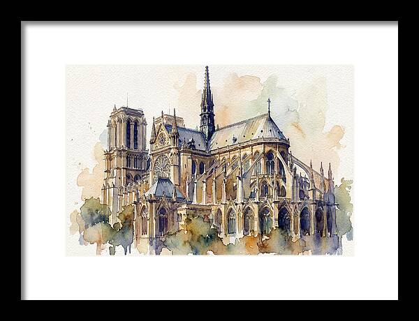 Majestic Cathedral Watercolor