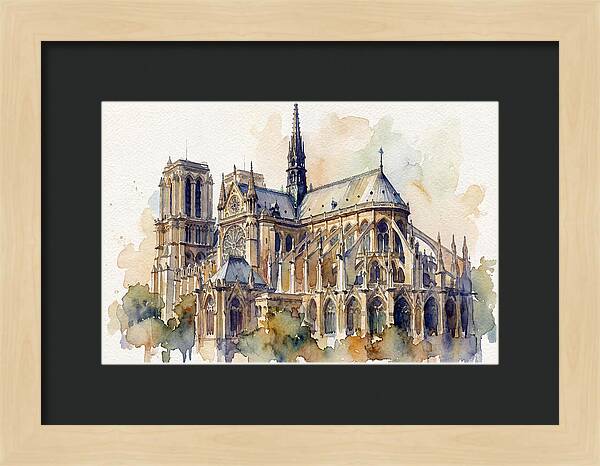 Majestic Cathedral Watercolor