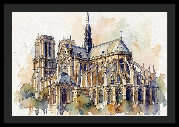 Majestic Cathedral Watercolor
