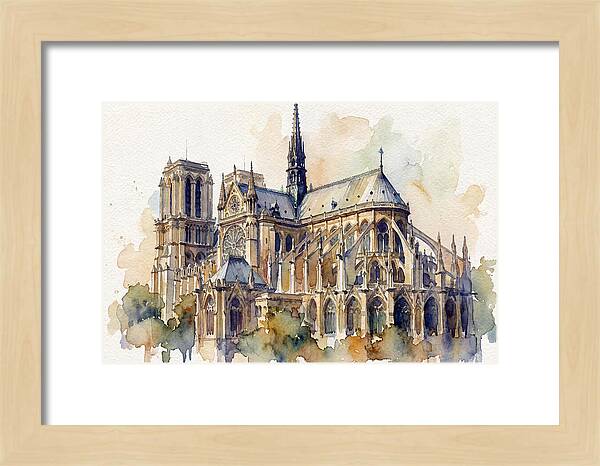 Majestic Cathedral Watercolor