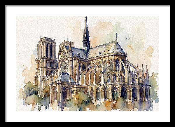 Majestic Cathedral Watercolor