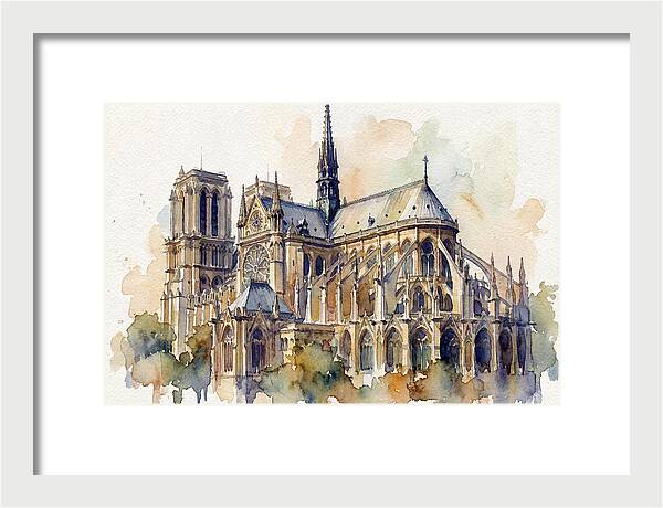 Majestic Cathedral Watercolor