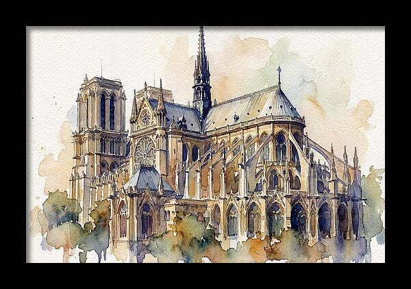 Majestic Cathedral Watercolor