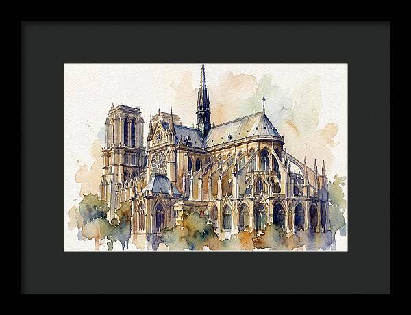 Majestic Cathedral Watercolor