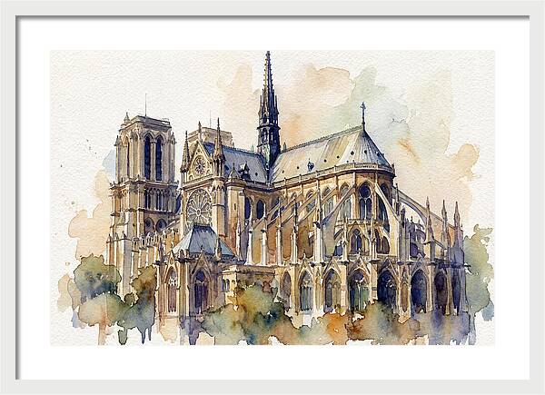 Majestic Cathedral Watercolor