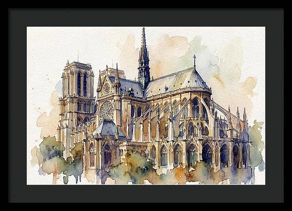 Majestic Cathedral Watercolor