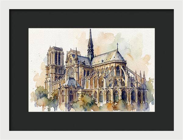 Majestic Cathedral Watercolor