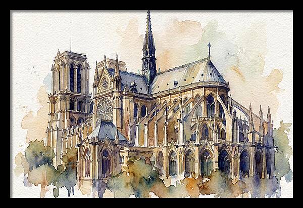 Majestic Cathedral Watercolor