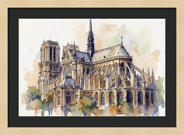 Majestic Cathedral Watercolor