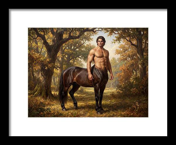 Majestic Centaur In Autumn Forest