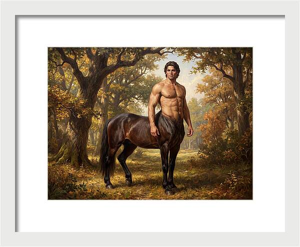 Majestic Centaur In Autumn Forest
