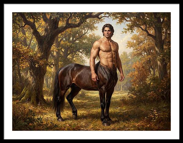 Majestic Centaur In Autumn Forest