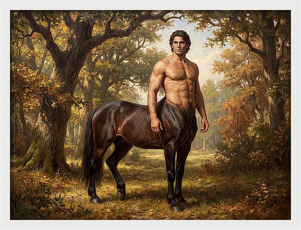 Majestic Centaur In Autumn Forest