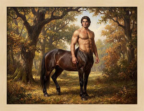 Majestic Centaur In Autumn Forest
