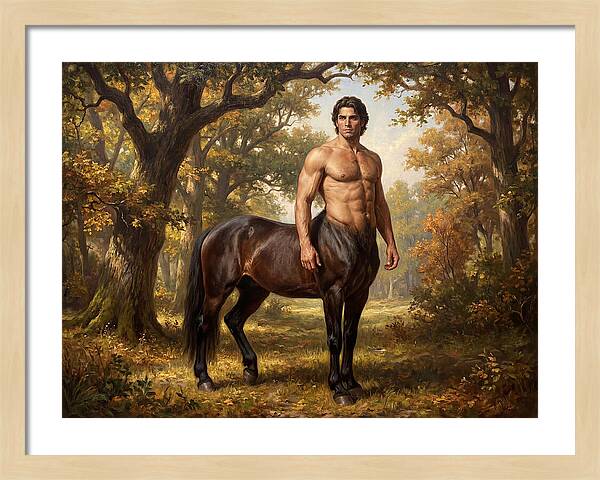 Majestic Centaur In Autumn Forest