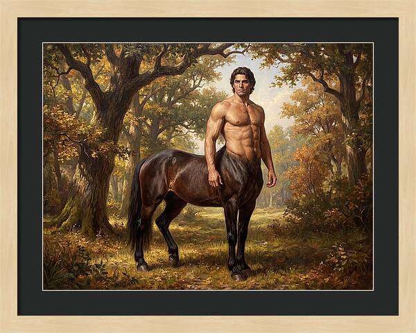 Majestic Centaur In Autumn Forest