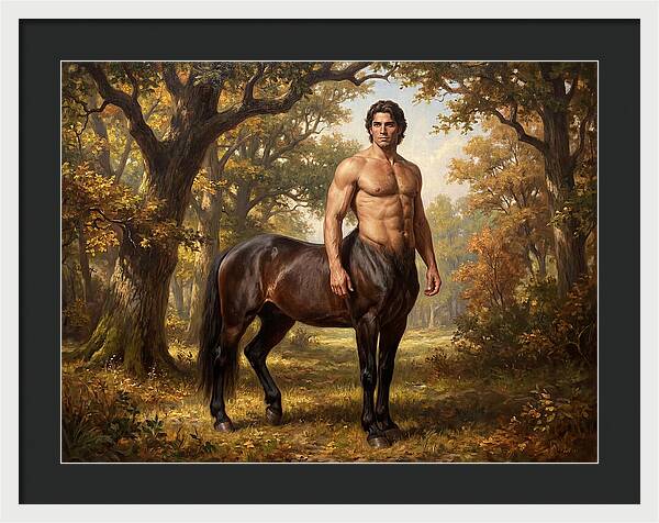 Majestic Centaur In Autumn Forest