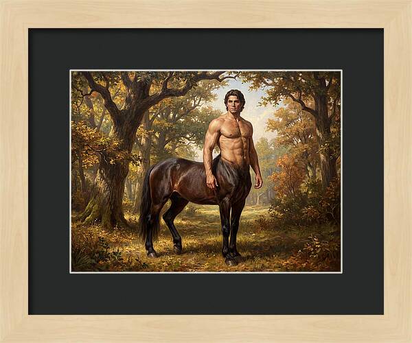 Majestic Centaur In Autumn Forest