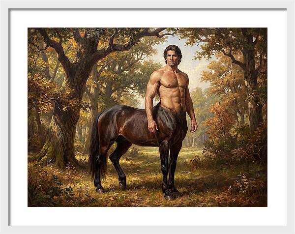 Majestic Centaur In Autumn Forest