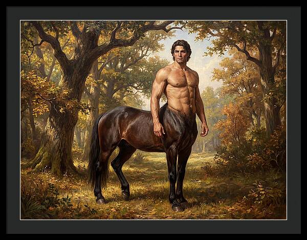 Majestic Centaur In Autumn Forest