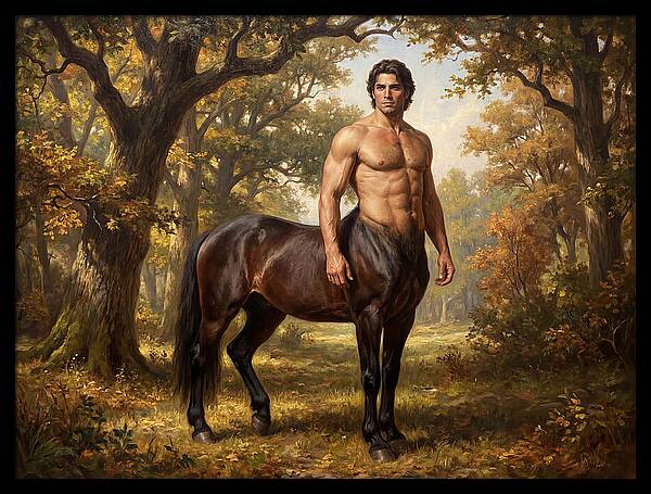 Majestic Centaur In Autumn Forest