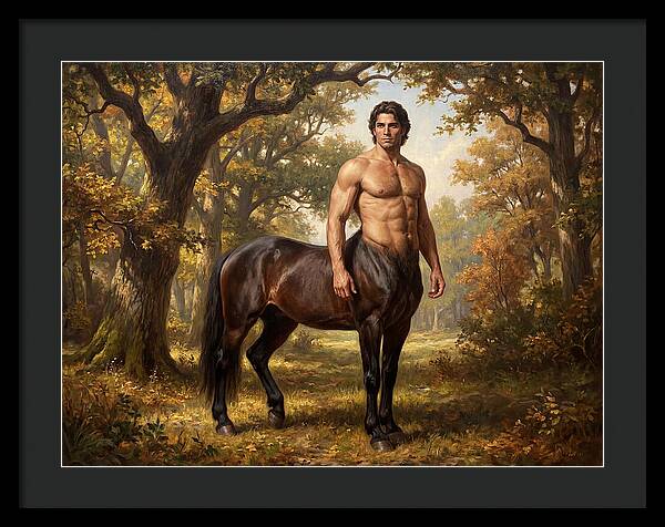 Majestic Centaur In Autumn Forest