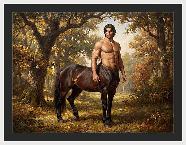 Majestic Centaur In Autumn Forest