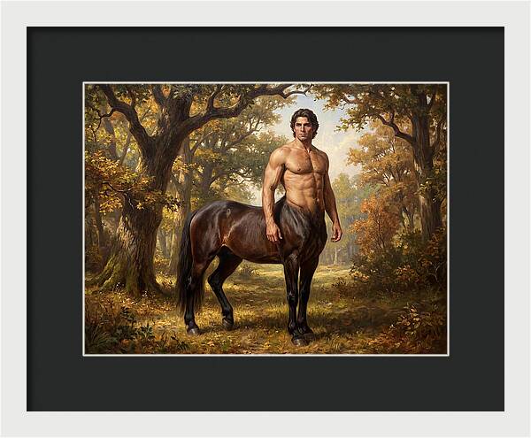 Majestic Centaur In Autumn Forest