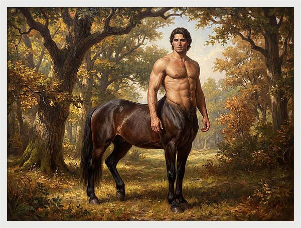 Majestic Centaur In Autumn Forest