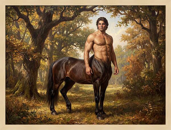 Majestic Centaur In Autumn Forest