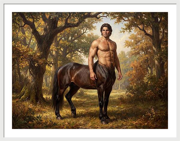 Majestic Centaur In Autumn Forest