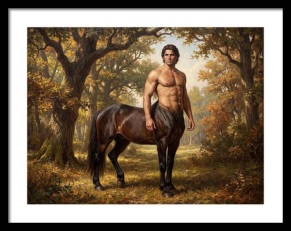 Majestic Centaur In Autumn Forest