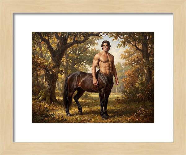 Majestic Centaur In Autumn Forest
