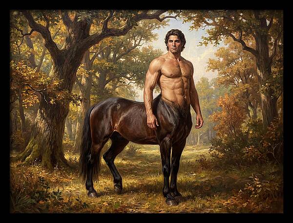 Majestic Centaur In Autumn Forest