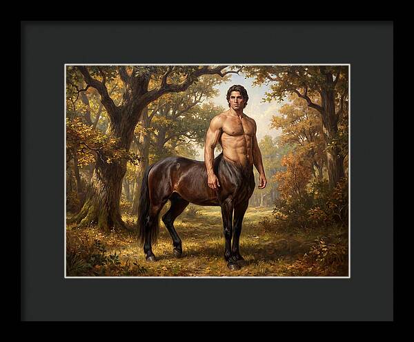 Majestic Centaur In Autumn Forest