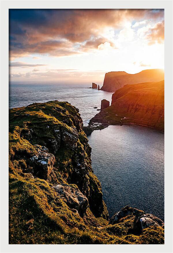 Majestic Cliffs Over Serene Lake