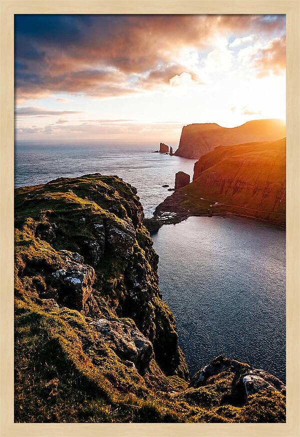 Majestic Cliffs Over Serene Lake