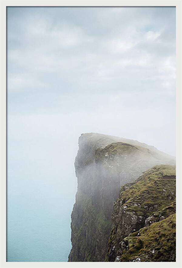 Majestic Cliffs Overlooking Lake Srvgsvatn