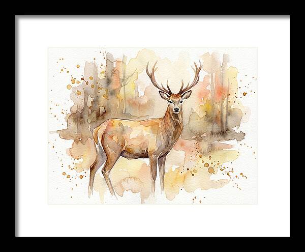 Majestic Deer In Watercolor